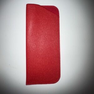Red Leather Case for Glasses.